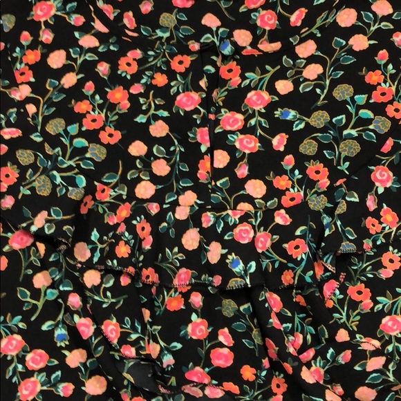 Kate Spade Floral Ruffle Babydoll Blouse - Picture 8 of 8